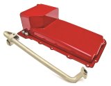 Hamburger's Performance Econo Series Oil Pans 1108 Pan, Series, Steel, Red Painted, 5 qt. Capacity, 6 in. Depth, Chevy, GMC, Kit, Requires Purchase of Filter Relocation Kit thumbnail 1