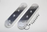 Hamburger's Performance Fabricated Aluminum Valve Covers 1125 Covers, Tall, Centerbolt, Fabricated, Aluminum, Polished, No Coil Mounting Provision, Chevy, LS, Pair thumbnail 4