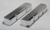 Hamburger's Performance Fabricated Aluminum Valve Covers 1130 Covers, Tall, Finned, Fabricated, Aluminum, Polished, AMC V8, Pair thumbnail 1