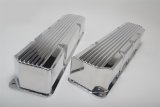 Hamburger's Performance Fabricated Aluminum Valve Covers 1130 Covers, Tall, Finned, Fabricated, Aluminum, Polished, AMC V8, Pair thumbnail 3
