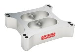 Hamburger's Performance Torque Flow CNC 1.5 Inch Carburetor Spacer 3210 Spacer, Flow, Aluminum, Clear Anodized, in. Thick, 4-Hole, Square Bore, Each thumbnail 2