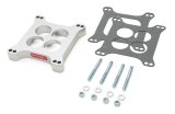 Hamburger's Performance Torque Flow CNC 1 Inch Carburetor Spacer 3211 Spacer, Flow, Aluminum, Clear Anodized, in. Thick, 4-Hole, Square Bore, Each thumbnail 1