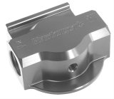Hamburger's Performance Remote Oil Filter Mounts 3300 Mount, Remote, Single Filter, 3/4-16 in., Billet Aluminum, Clear Anodized, Each thumbnail 1
