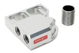 Hamburger's Performance Remote Oil Filter Mounts 3308 Mount, Remote, Aluminum, Clearcoat, -12 AN O-ring Female Threads Inlet/Outlet, Each thumbnail 1