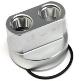 Hamburger's Performance Oil Filter Bypass Adapters 3320 Adapter, Bypass, Aluminum, Anodized, 3/4-16 Adapter, -12 AN O-Ring, Inlet/Outlet, Each thumbnail 1