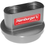 Hamburger's Performance Oil Filter Bypass Adapters 3321 Adapter, Bypass, Spin-On, Aluminum, Clear Anodized, 13/16-16 Thread, -12 AN ORB Inlet/Outlet, Each thumbnail 1