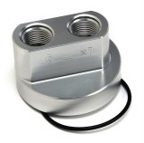 Hamburger's Performance Oil Filter Bypass Adapters 3322 Adapter, Aluminum, Clear, Anodized, Buick, Chevy, Cadillac, GMC, Oldsmobile, Pontiac, L4/V6 thumbnail 1