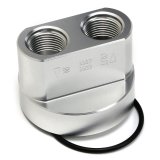 Hamburger's Performance Oil Filter Bypass Adapters 3323 Adapter, Aluminum, Clear, Anodized, Ford, 4.6/5.4L V8, 6.8L V10, Each thumbnail 2