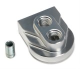 Hamburger's Performance Remote Oil Filter Mounts 3343 Mount, Remote, Single Filter, 3/4-16 in., Billet Aluminum, Clear Anodized, Each thumbnail 1