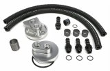 Hamburger's Performance Billet Aluminum Remote Oil Filter Relocation Kits 3369 BILLET SINGLE OIL FILTER RELOCATION KIT-FORD DIESEL 1 1/2 THREAD thumbnail 1