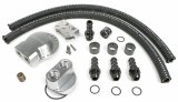 Hamburger's Performance Billet Aluminum Remote Oil Filter Relocation Kits 3375 Kit, Remote, Aluminum, Natural, 13/16 in.-16 Thread, 30.00 in. Hose Length, AMC, Buick, Cadillac, Olds, Pontiac, Kit thumbnail 1