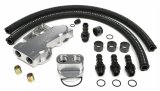 Hamburger's Performance Billet Aluminum Remote Oil Filter Relocation Kits 3386 BILLET TRUE-DUAL OIL FILTER RELOCATION KIT-CHEVY V6 & 4 CYL. thumbnail 1