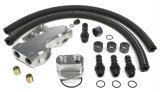 Hamburger's Performance Billet Aluminum Remote Oil Filter Relocation Kits 3387 Kit, Remote, Aluminum, Natural, M22 x 1.5 Thread Size, 30.00 in. Hose Length, Cadillac, Chevy, Dodge, Ford, GMC, Ram, Kit thumbnail 1