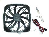 16 Inch 2,160 CFM Maradyne Mach One Series Electric Fan MM12KC Radiator Fan, One, Plastic, Black, in. Diameter, cfm, Controller, Each thumbnail 1