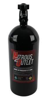 Nitrous Outlet Oxide Bottles 00-30140 Bottles, 10 lbs. Capacity, Aluminum, Black Powdercoated, Male Threads Outlet, Shipped Empty, Each thumbnail 1