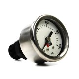 Nitrous Outlet Luminescent Fuel Pressure Gauges 00-63004-4 Gauge, Pressure, 0-100 psi, 1 3/4 in. Diameter, Analog, Full Sweep, Luminescent, Mechanical, -4AN Manifold, White Face, Chrome Bezel, Each thumbnail 1
