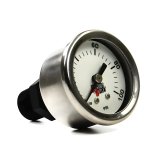 Nitrous Outlet Luminescent Fuel Pressure Gauges 00-63004-4 Gauge, Pressure, 0-100 psi, 1 3/4 in. Diameter, Analog, Full Sweep, Luminescent, Mechanical, -4AN Manifold, White Face, Chrome Bezel, Each thumbnail 2