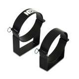 NOS Nitrous Bottle Brackets 14140NOS Brackets, Hinged, Aluminum, Black Powdercoated, 7 in. Diameter, 10/15 lb. Bottles, Pair thumbnail 1