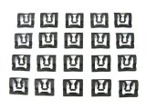 Precision Replacement Parts Windshield Molding Clip Kits PCK-654-64 Body Fasteners, Kit, Windshield, Steel, Black, Ford, Set of 20 thumbnail 1