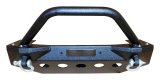 RT Off-Road Heavy-Duty Bumpers for 2020 GLADIATOR, 2018-2021 WRANGLER - RT20045 Bumper, Front, Fabricated, Stinger, Steel, Stubby, Winch Mount, Two LED Pods, Black Textured Powdercoated, Jeep, Each thumbnail 3