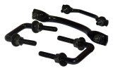 RT Off-Road Windshield Tie-Down Kits RT26022 Tie-Downs, Steel, Black, Jeep, Kit thumbnail 1