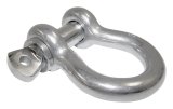 RT Off-Road D-Rings RT33002 Bow Shackle, Stainless Steel, Natural, 0.75 in. Pin Diameter, 2 in. Receiver Size, Each thumbnail 1