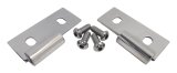 RT Off-Road Door Hinge Brackets RT34007 Brackets, Front Lower, Stainless Steel, Polished, Jeep, Pair thumbnail 1