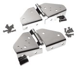RT Off-Road Windshield Hinges RT34017 Hinges, Stainless Steel, Polished, Jeep, Pair thumbnail 1