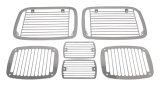 RT Off-Road Stone Guard Sets for 1987-1995 WRANGLER - RT34048 Light Guards, Billet Style, Stainless Steel, Natural, Jeep, Set of 6 thumbnail 1