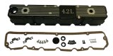 RT Off-Road Valve Covers RT35005 Cover, Perimeter Bolt Mounting, Stock Height, Cast Aluminum, Black, 4.2L Top Style, Jeep, 4.2L, Each thumbnail 1