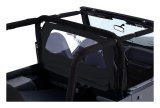RT Off-Road Windbreakers WB10035 Soft Top, Wind Breaker, Partial Top Type, Fabric, Black Diamond, Clear Windows, Jeep, Each thumbnail 1