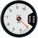 Stack Clubman Tachometers ST200-04105W Tachometer, Clubman, 0-10,5000 RPM, 3 1/8 in. Diameter, White Face, Analog, Electrical, Each thumbnail 1