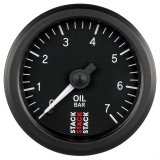 Stack Mechanical Gauges ST3101 Gauge, Oil Pressure, 0-7 Bar, 2 1/16 in. Diameter, Black Face, Analog, Mechanical, Each thumbnail 1