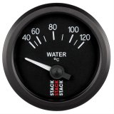 Stack Electrical Gauges ST3207 Gauge, Water Temperature, 40-120 Degrees C, 2 1/16 in. Diameter, Black Face, Analog, Electrical, Each thumbnail 1