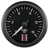 Stack Professional Stepper Motor Analog Gauges ST3304 Gauge, Pro Motor, Fuel Pressure, 0-15 psi., 2 1/16 in. Diameter, Black Face, Analog, Electrical, Each thumbnail 1