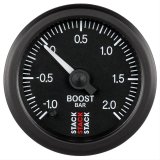 Stack Professional Stepper Motor Analog Gauges ST3311 Gauge, Pro Motor, Boost Pressure, -1 to 2 Bar, 2 1/16 in, Black Face, Analog, Electrical, Each thumbnail 1