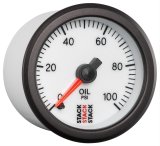 Stack Professional Stepper Motor Analog Gauges ST3352 Gauge, Pro Motor, Oil Pressure, 0-100 psi., 2 1/16 in, White Face, Analog, Electrical, Each thumbnail 1