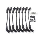 Top Street Performance Premium Spark Plug Wire Sets 81028 Sets, 8.5mm, Assembled, Spiral Core, Black Wire, Black Boots, 135 Degree Boots, Chevy, Set thumbnail 1