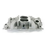 Top Street Performance High Dual Plane Intake Manifolds 82001 Manifold, Plane, Aluminum, Satin, Square/Spread Bore, Chevy Small Block, Each thumbnail 1