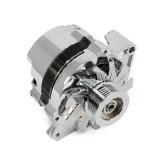 Top Street Performance Alternators ES1006C Alternator, GM CS130, Internal Regulator, 160 Amp, Chrome, Straight Clocking, Buick, Chevy, GMC, Each thumbnail 1