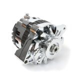 Top Street Performance Alternators ES1022C Alternator, GM CS130, Internal Regulator, 220 Amp, Chrome, V-Belt, GM, Each thumbnail 1