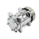 Top Street Performance Sanden Air Conditioning Compressors HC5003C Compressor, 508, Aluminum, Chrome, 2-groove, V-belt, R-134A, Each thumbnail 2