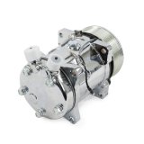 Top Street Performance Sanden Air Conditioning Compressors HC5004C Compressor, 508, Aluminum, Chrome, 7-groove, serpentine, R-134A, Each thumbnail 1