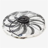 Top Street Performance Fans, Electric HC6105C 16" UNIVERSAL ELECTRIC COOLING FAN, S-BLADE, CHROME thumbnail 1