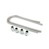 Top Street Performance Flexible Heater Hose Kits HC6310C Hoses, Stainless Steel, Polished, 0.750 in. Diameter, 44.00 in. Length, Adapters, Clamps, Kit thumbnail 1