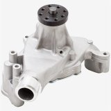 Top Street Performance High-Flow Mechanical Water Pumps HC8014 Pump, Mechanical, Long, High-Volume, Reverse Rotation, Aluminum, Satin, 5/8 in. Pilot, Chevrolet, Small Block, Each thumbnail 1