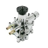 Top Street Performance Mechanical Water Pumps HC8054C ALUMINUM MECHANICAL WATER PUMP - 1985-93 FORD SB 302/351W, REVERSE ROTATION, CHROME thumbnail 2