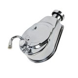 Top Street Performance Saginaw P Series Power Steering Pumps JM2000C Pump, Series, Attached Reservoir, Keyway Pulley Style, Chrome Reservoir, Aluminum Cap, Each thumbnail 2