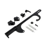 Top Street Performance Throttle Cable Brackets JM3101BK Bracket, Billet Aluminum, Black, Holley 4150/4160, Kit thumbnail 1