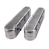Top Street Performance Cast Aluminum 2-Piece Valve Covers JM8082-2P Covers, Center Bolt, Tall, Finned, Aluminum, Polished, with Gaskets and Mounting Hardware, Chevy, LS, Pair thumbnail 1